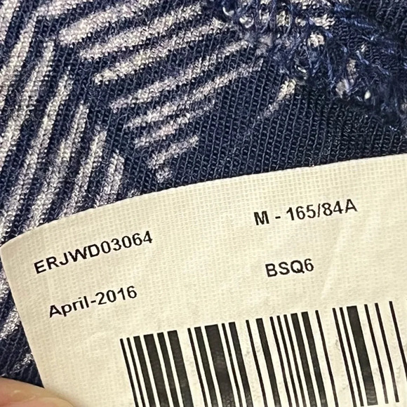 Roxy Womens Argyle Babydoll Mini Dress Swing Skater Boho Peasent Beach M Hippie - Picture 6 of 9